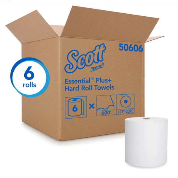 Kleenex White Roll Towel 8x600 1.75" core