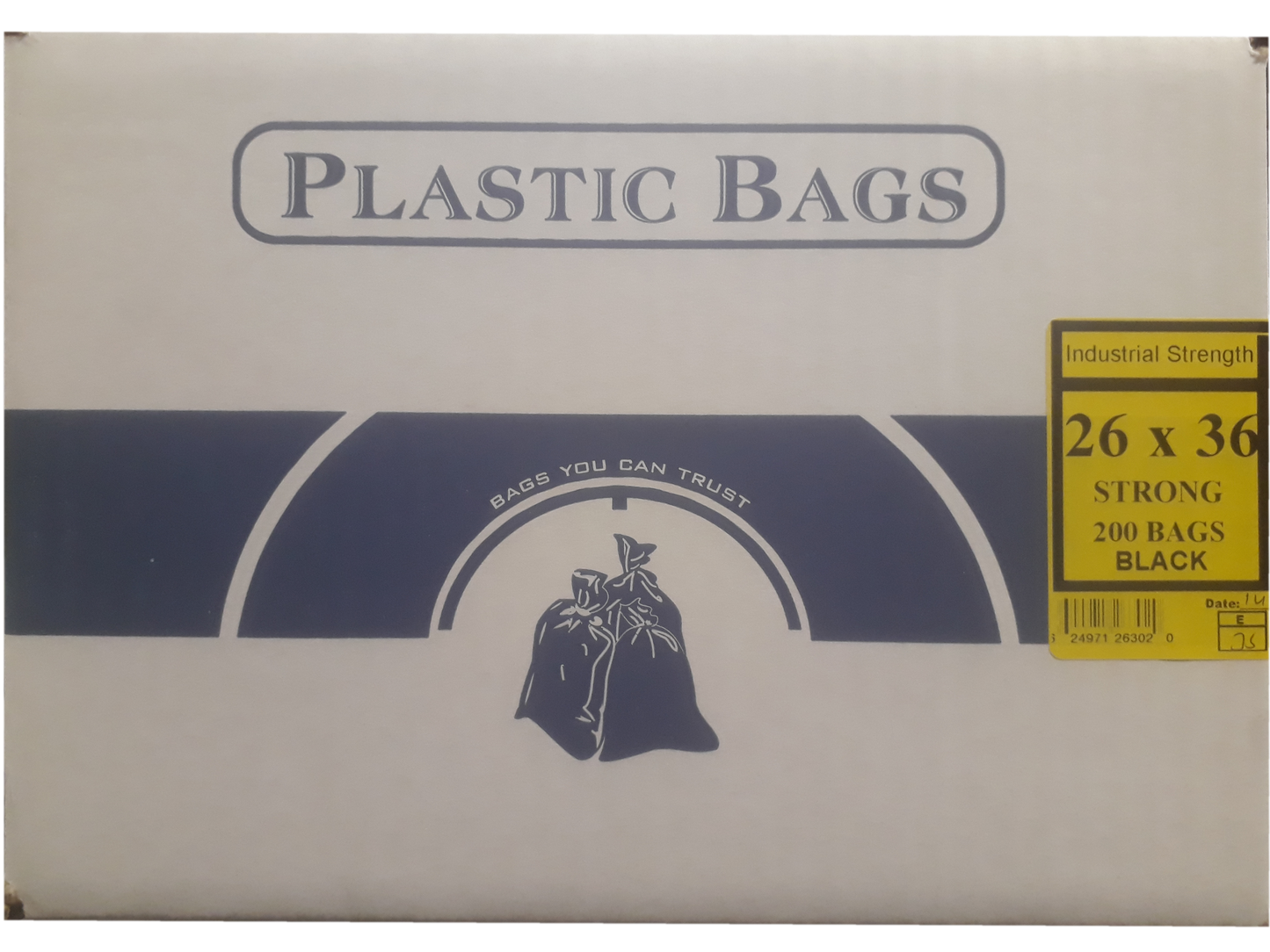 26x36  STR - BLACK Garbage Bags 200/cs