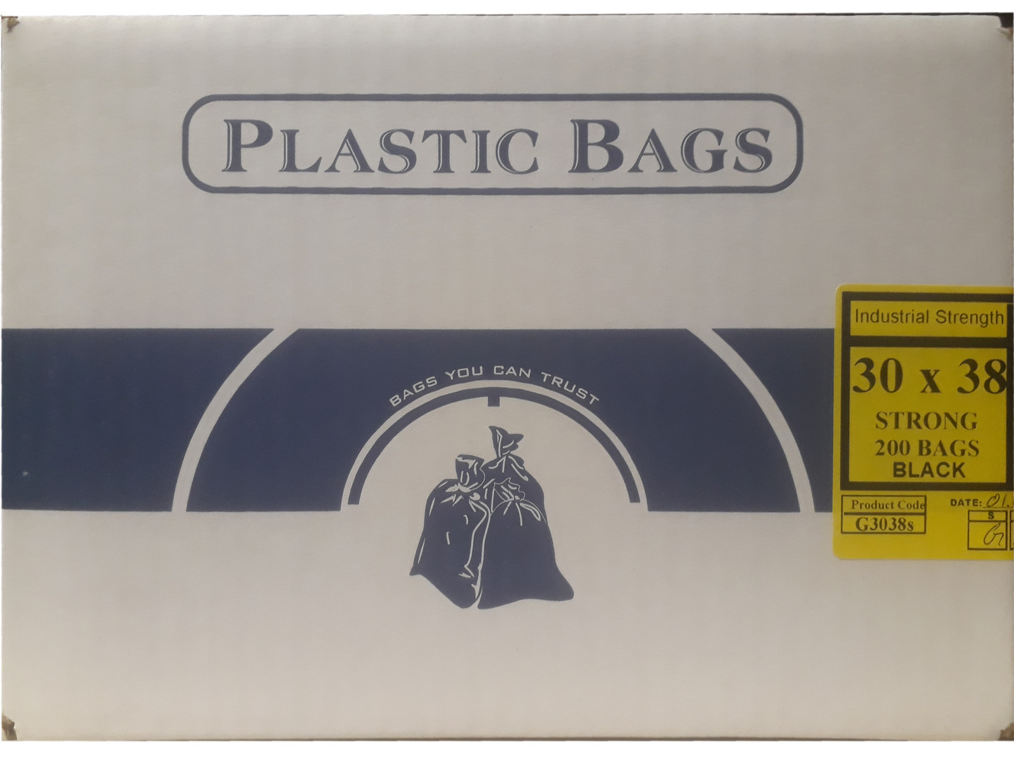 30x38  STR -BLACK Garbage Bags 200/cs