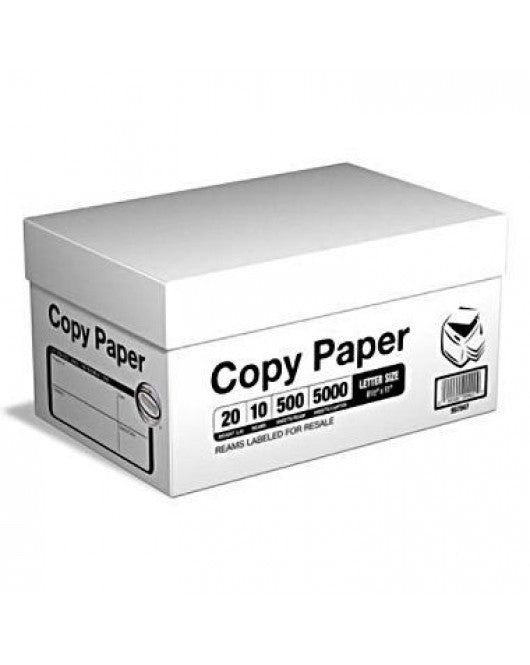 White Copy Paper  8.5x11 92B 5000/CS