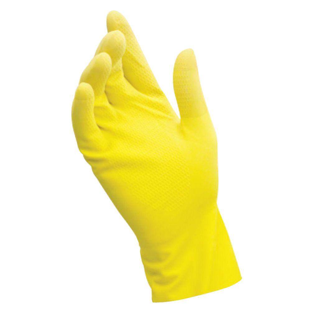 Yellow Rubber Gloves Large 12/pkg