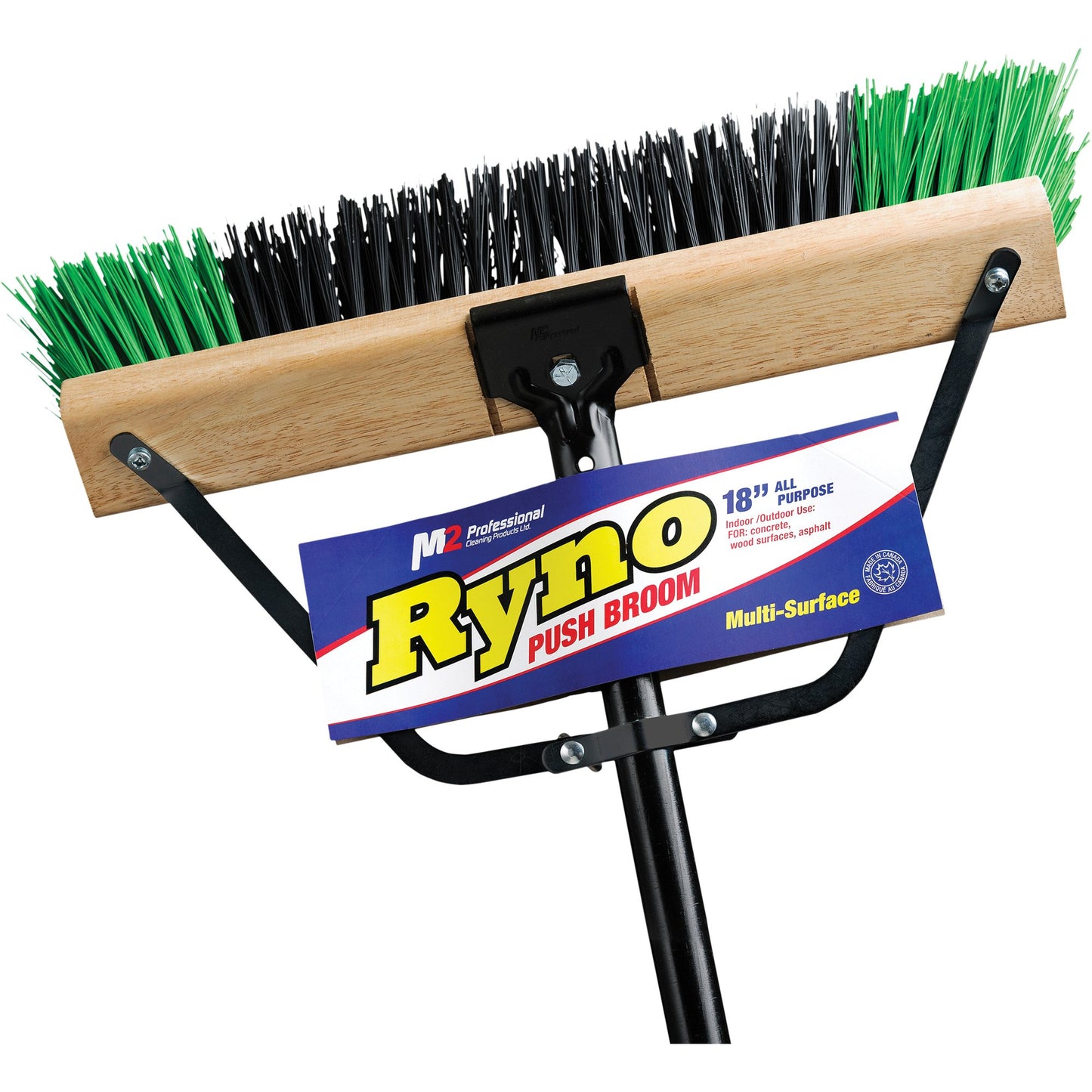 M2 18" Ryno Green/Black Push Broom