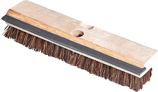 M2 11" Bassine Fiber Deck Scrub Brush W/Squeegee