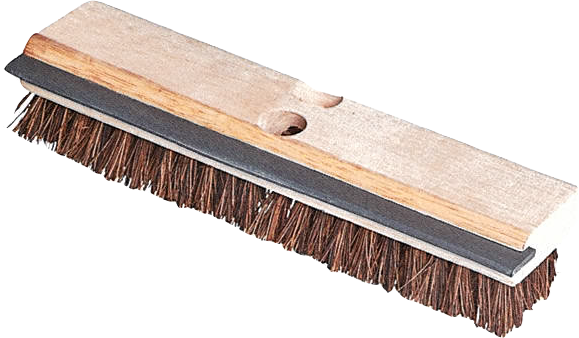 M2 11" Bassine Fiber Deck Scrub Brush W/Squeegee